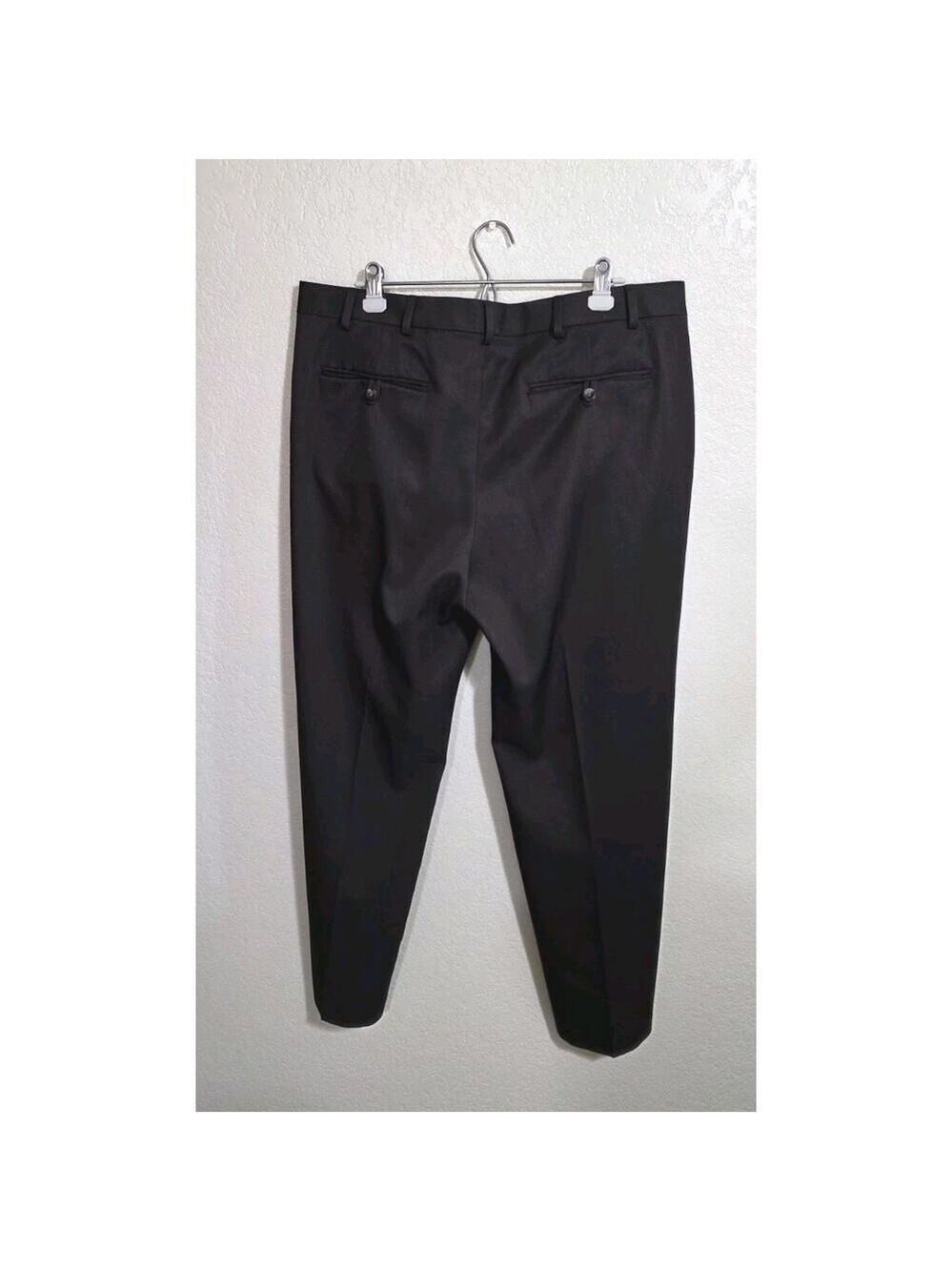 Izod Men’s Dark Brown Flat Front Straight Fit Slacks Dress Pants 38x32 Pleated - Picture 2 of 4